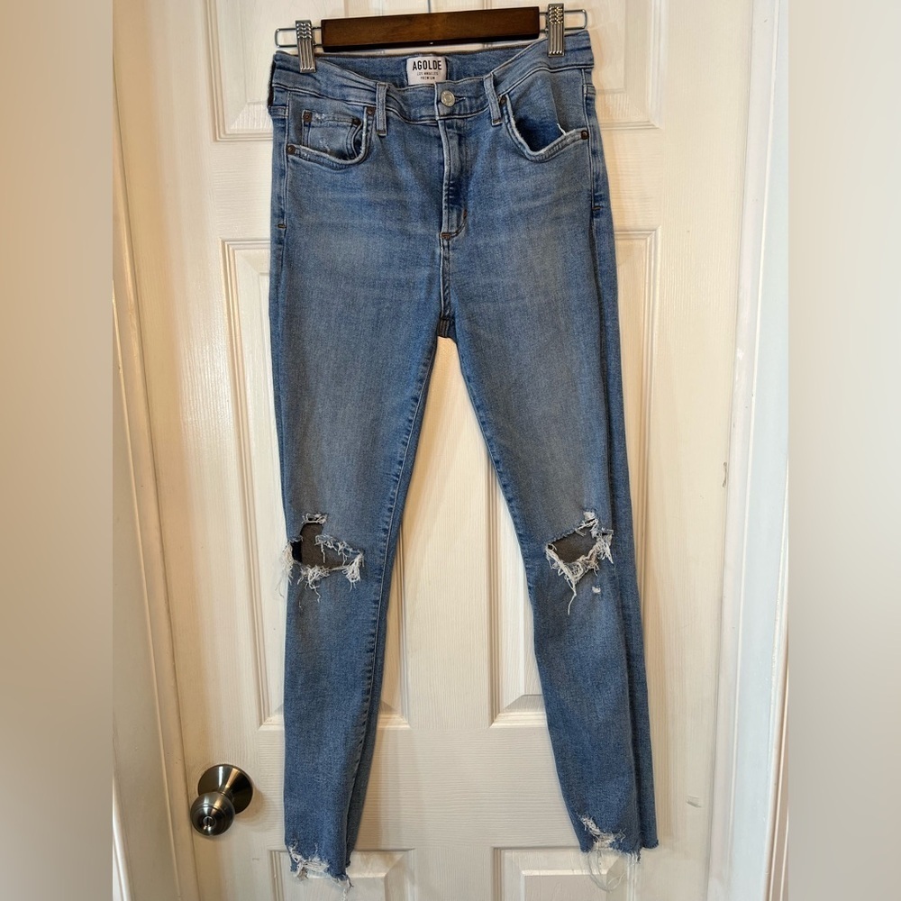 Agolde Women's Blue Distressed Jeans Size‎ 29